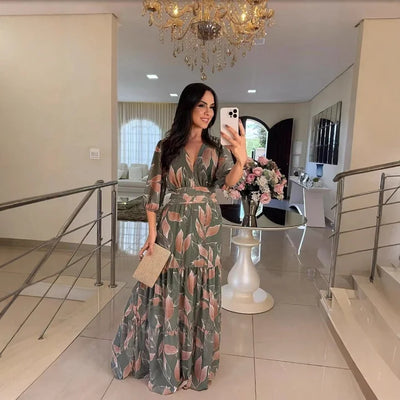LARSA | LONG FLORAL ELEGANT DRESS