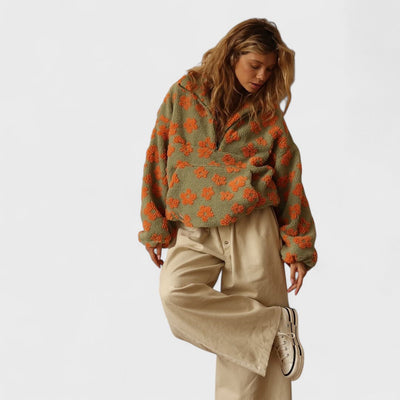 Daisy - Polar Fleece with Floral Print
