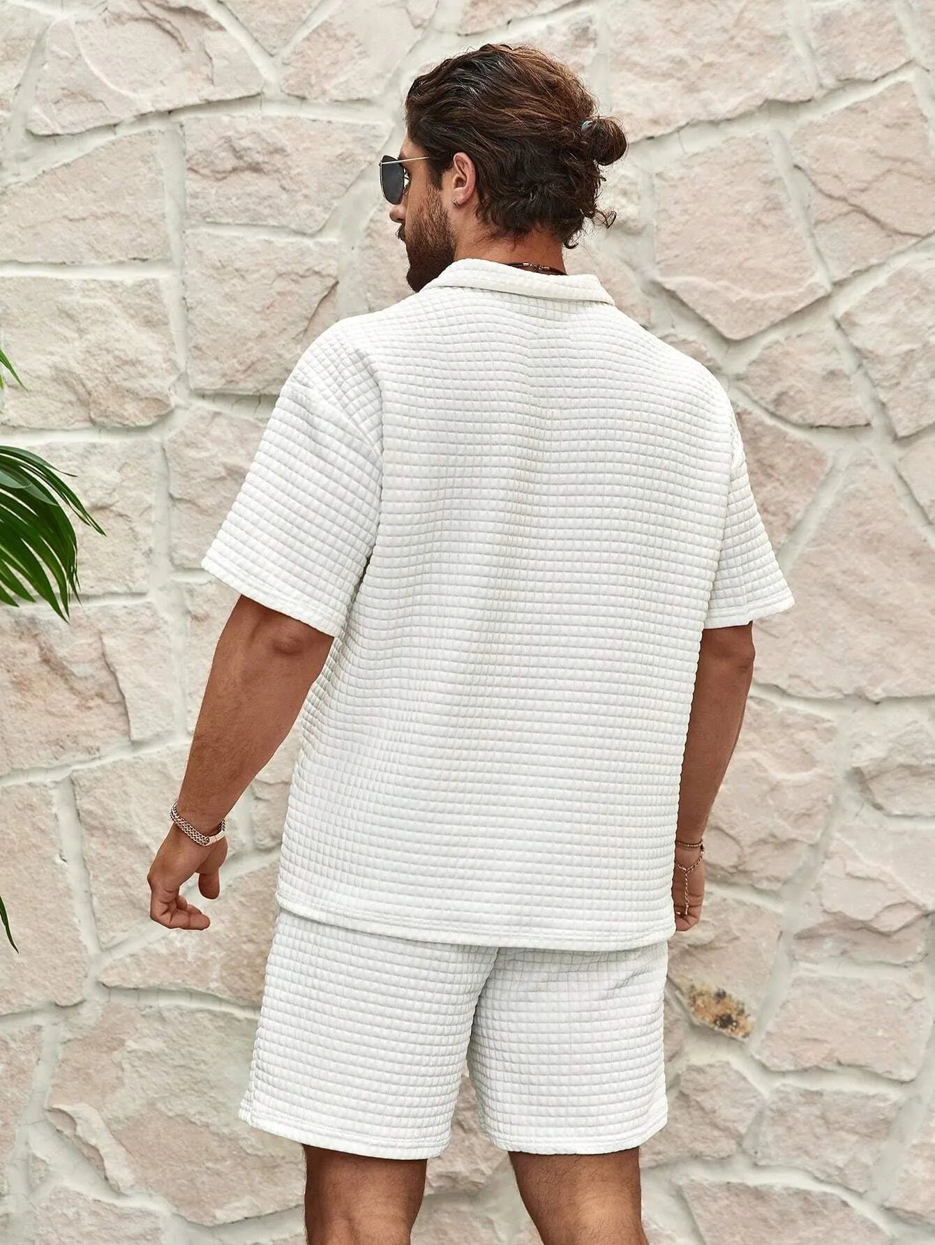 Men's Waffle Knit Short Set | Casual & Breathable