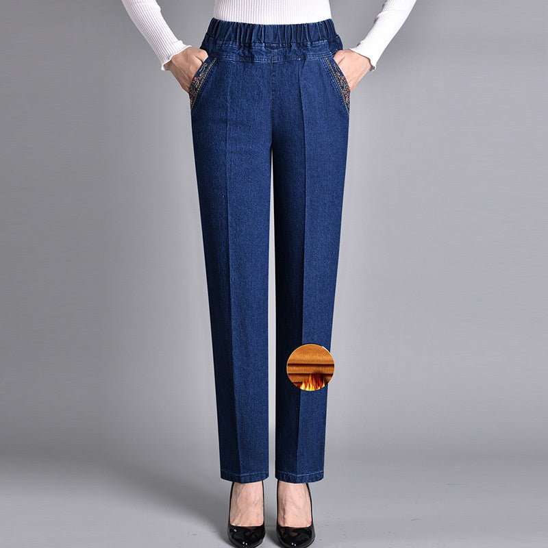 Harlow Manchester | Women's Jeans with Side Pockets and Elastic Waist