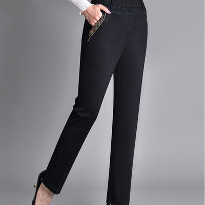Harlow Manchester | Women's Jeans with Side Pockets and Elastic Waist