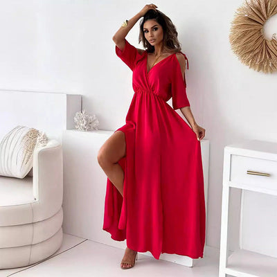 AURORA | FLATTERING V-NECK DRESS