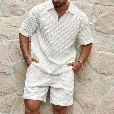Men's Waffle Knit Short Set | Casual & Breathable