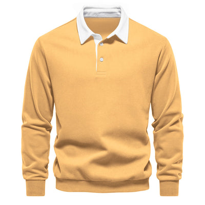 Austin - Long-Sleeved Polo Collar Sweatshirt